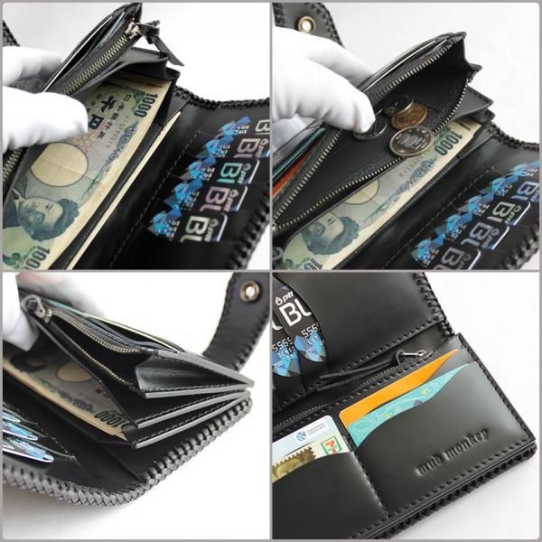 カービングウォレット 透かし彫り長財布 レザーロングウォレット