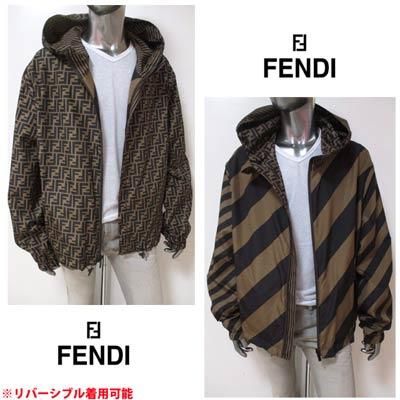 フェンディ FENDI メンズ アウター ジャケット ロゴ リバーシブル可