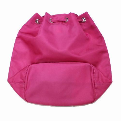 PRADA プラダ ナイロン 巾着ポーチ バッグ ピンク - ブランド古着買取