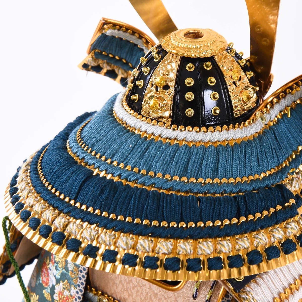 五月人形 7号 藍裾濃威大鎧 朔太郎 若竹屏風