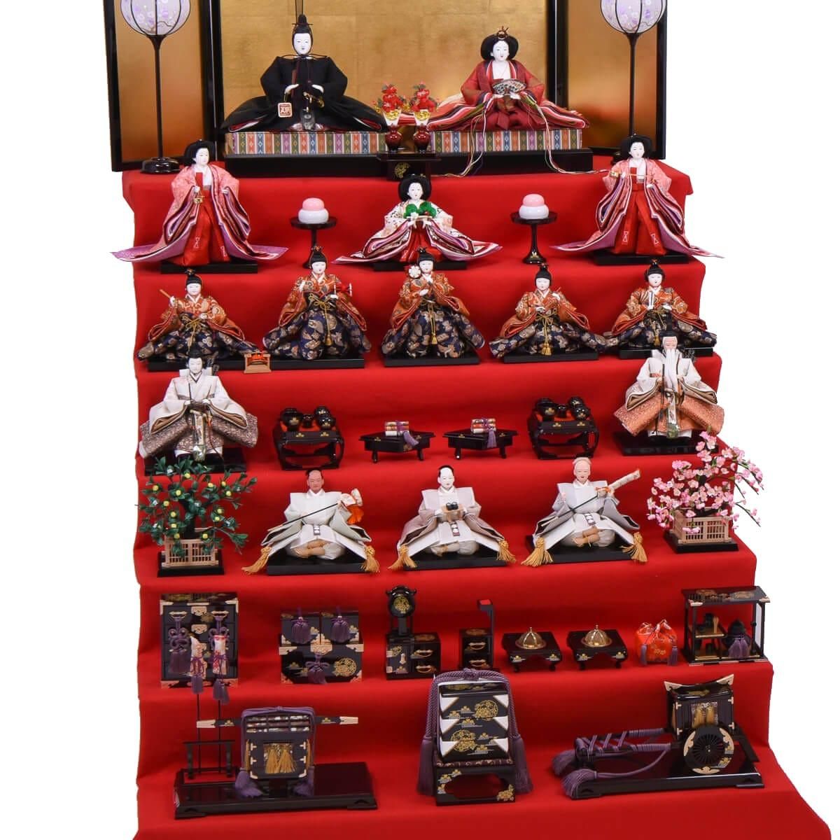 ひな人形 40号7段 十五人飾り 七段飾り 清水久遊