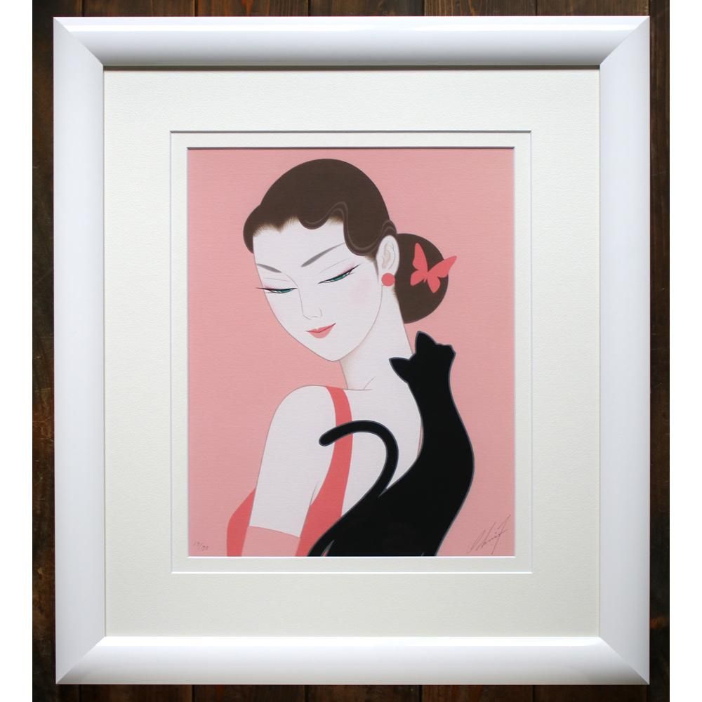 版画「chat noir シャ・ノワール(黒猫)」 - J-spirit gallery KYOTO