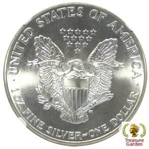 アメリカ 1986年 1ドル イーグル銀貨] 初年度 【NGC鑑定 MS69 First