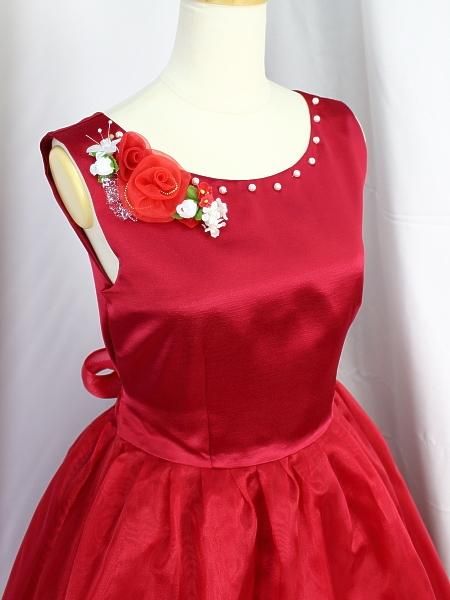 ゆめりすと☆シャインサテンオーガン ワインレッド ：ピアノバイオリン