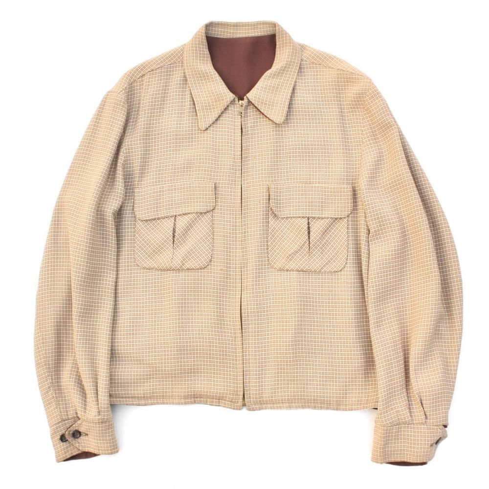 ヴィンテージ レーヨン ギャバジン ジャケット リバーシブル【1950's