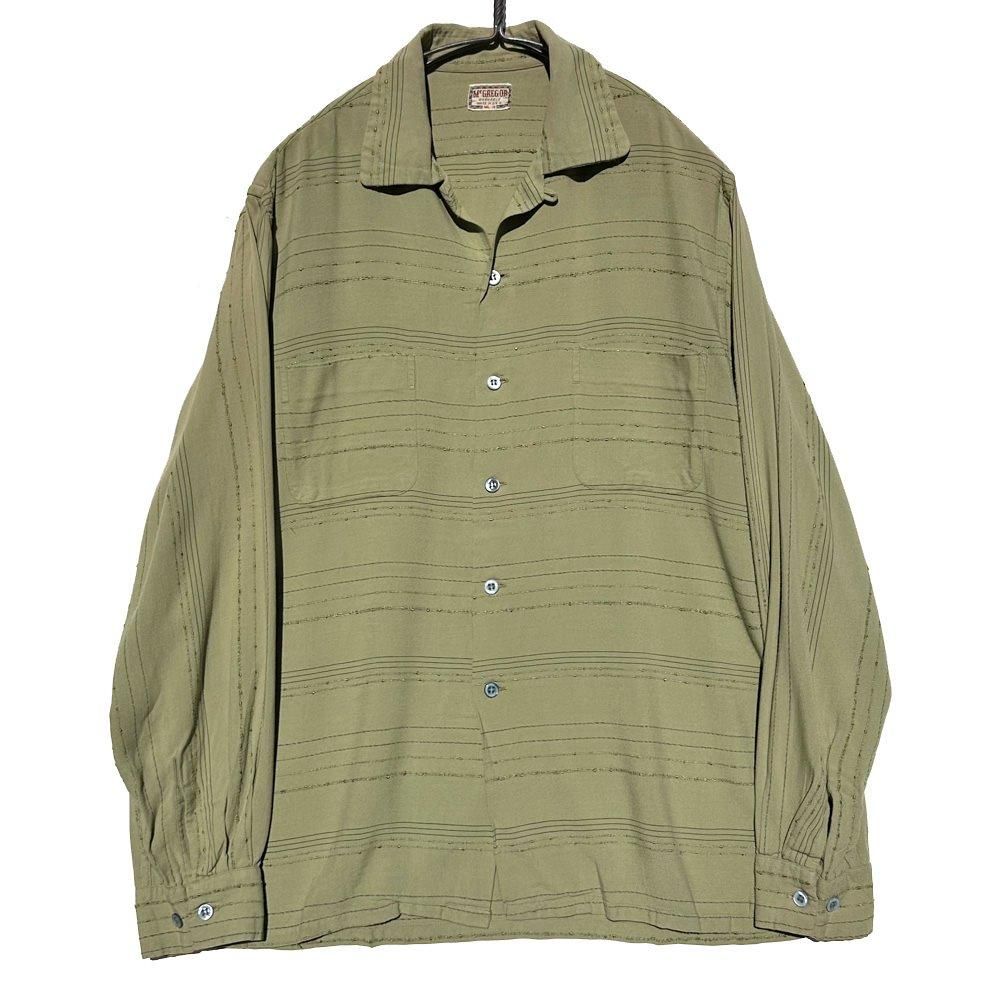 McGREGOR - Made In USA】ヴィンテージ レーヨン オープンカラーシャツ