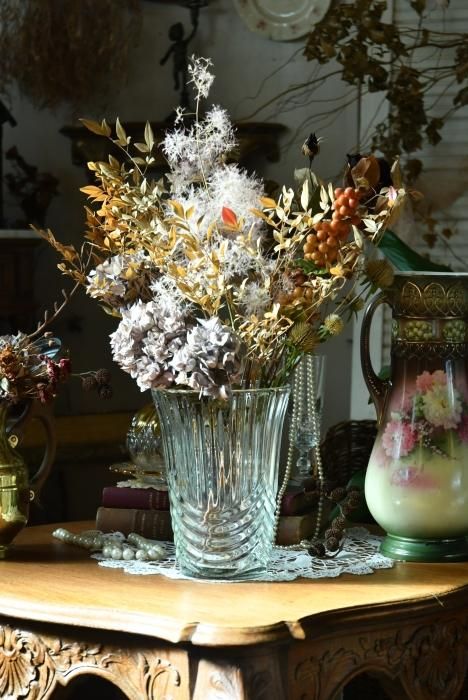 大きな古ガラスの花瓶 | 送料込み - Antiques Jete アンティークス ジュテ