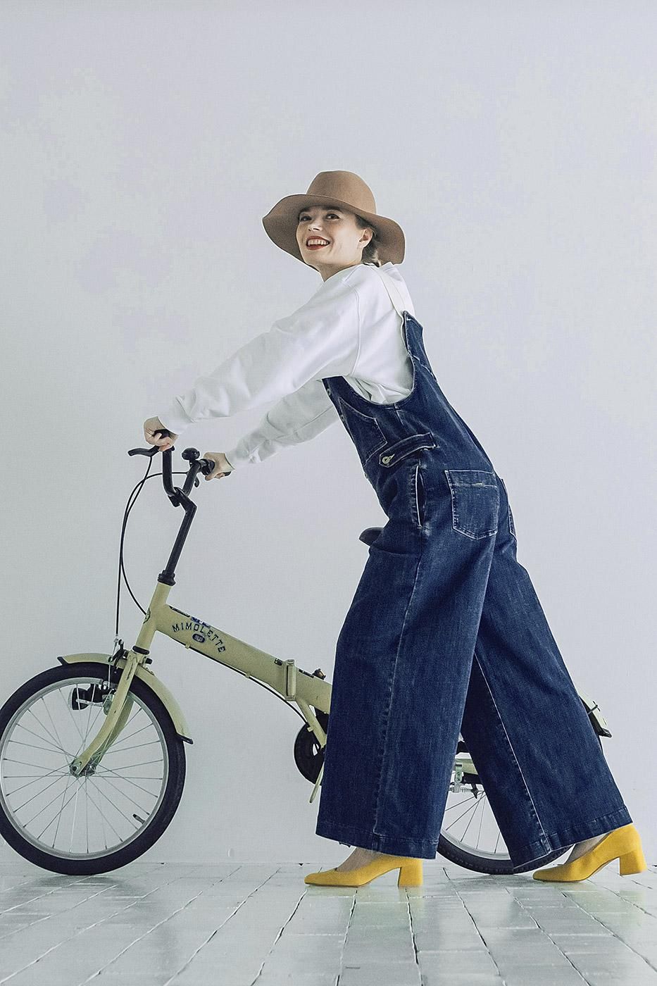 INDIMARK サロペット デニム | ショルダーベルト付きフレンチワーク風