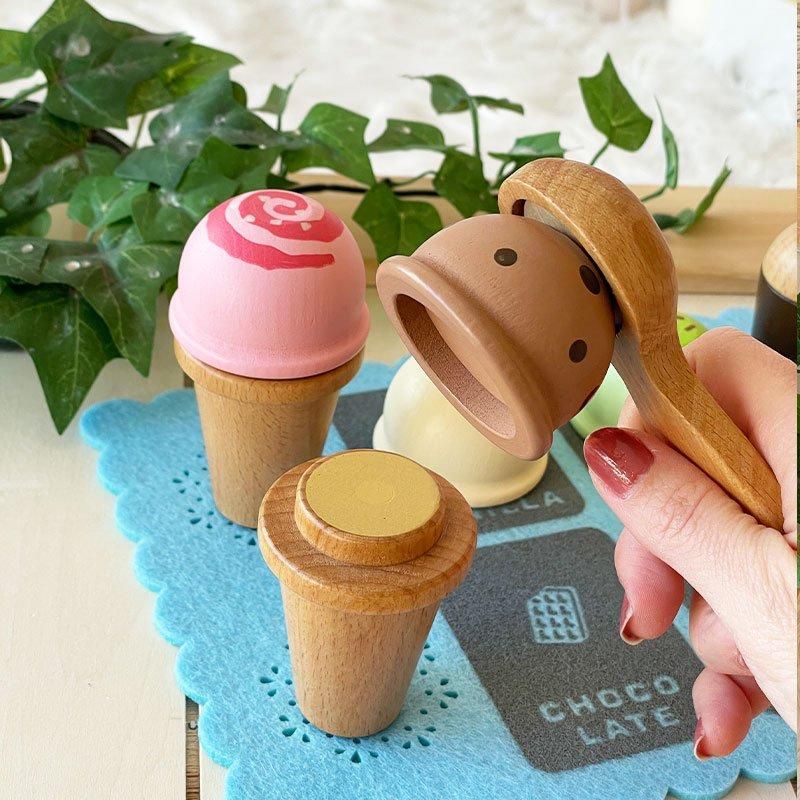 ままごとセット|アイスクリームセット|WOODY PUDDY ウッディプッディ