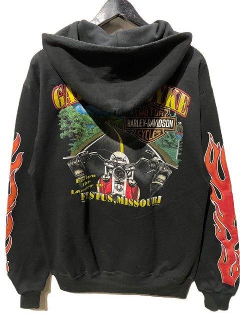 HARLEY-DAVIDSONハーレーダビッドソンジップパーカー black- 夜型大型