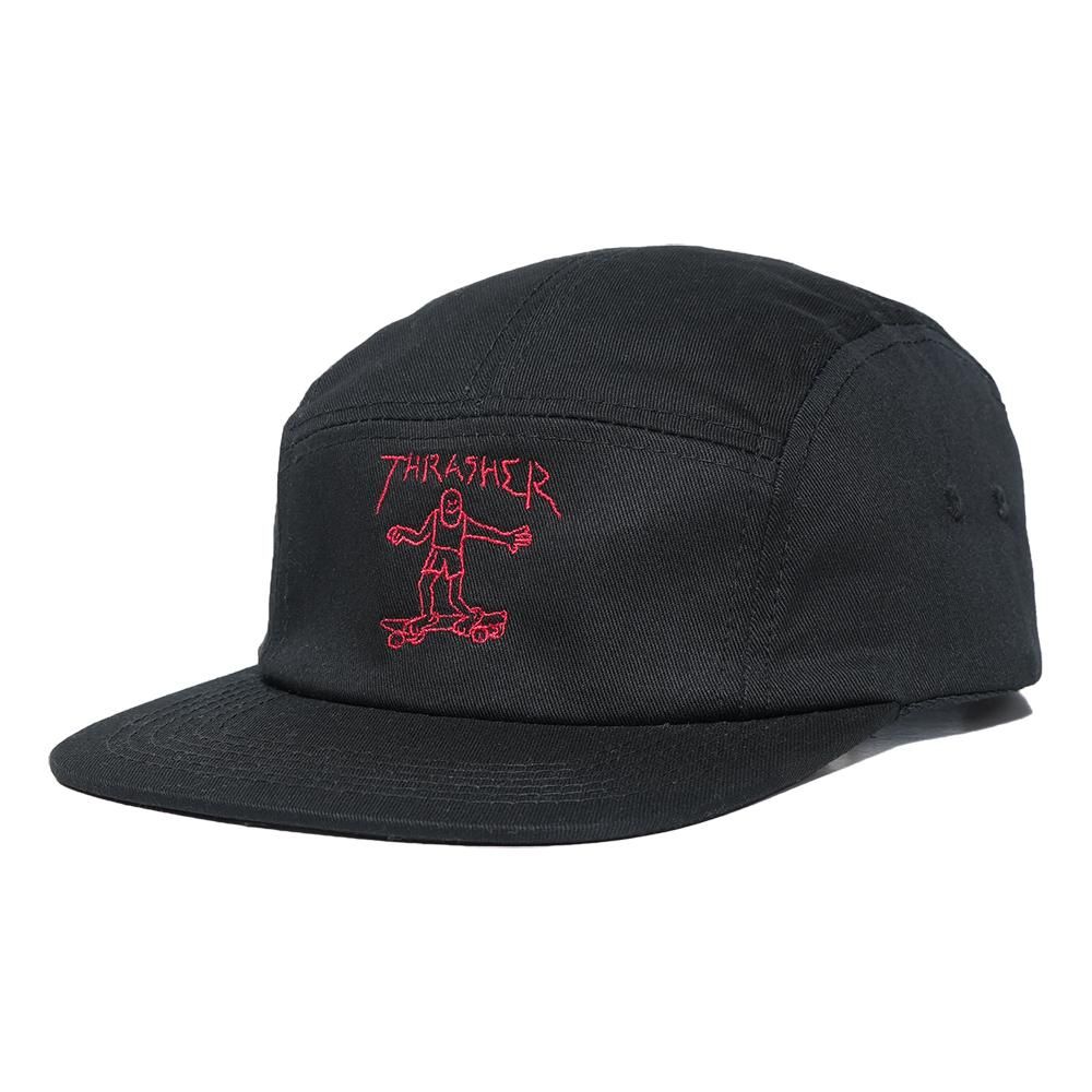 THRASHER ( スラッシャー ) キャップ GONZ 5PANEL CAMP HAT ( BLACK