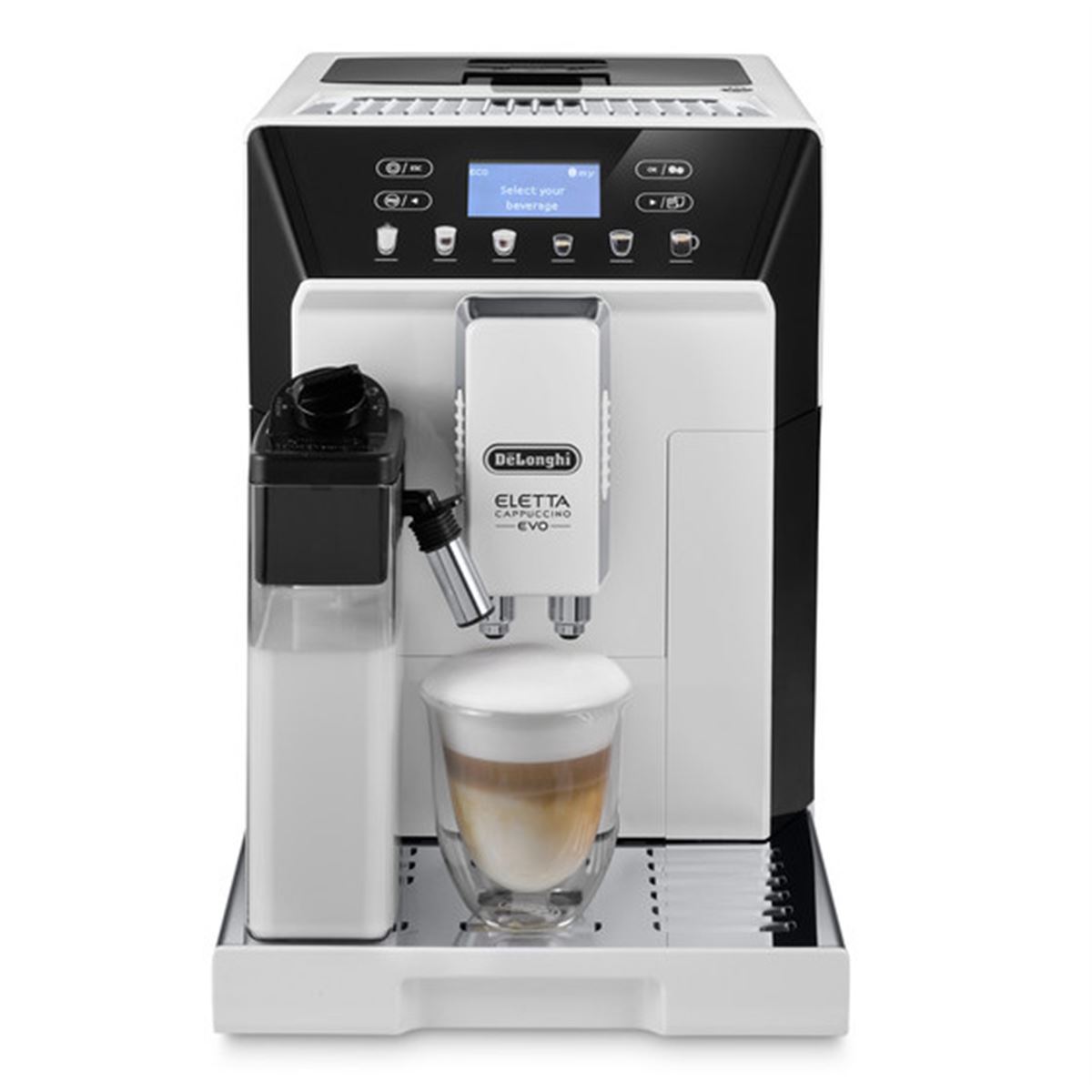 デロンギ 、ホワイトを基調とした自動コーヒーマシン「エレッタ