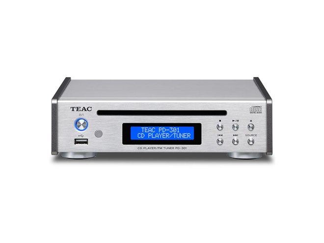 TEAC、ワイドFMやUSBメモリー再生に対応したCDプレーヤー「PD-301
