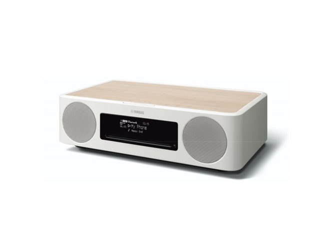 ヤマハ、Qi充電対応の木目調テーブルを備えたデスクトップオーディオ