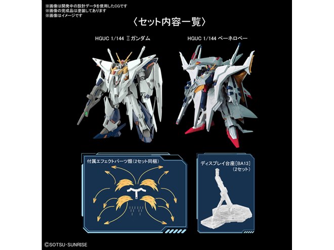 閃光のハサウェイ」ΞガンダムVSペーネロペーがHGUC 1/144ガンプラ