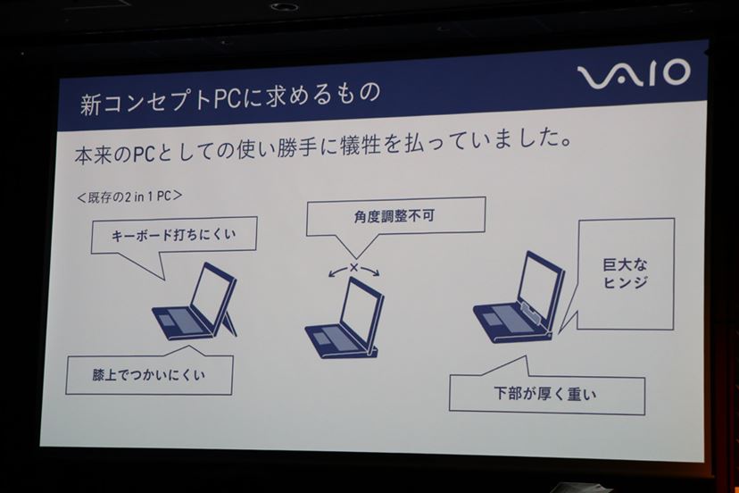 VAIO A12」は2in1でもしっかりノートPC、絵本をヒントに生み出した