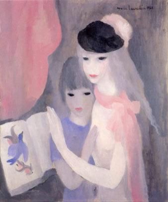マリー・ローランサン【二人の少女】 - 手描き 絵画（油絵複製画）販売