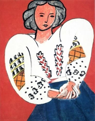 マティス【ルーマニアのブラウス】 - 手描き 絵画（油絵複製画）販売の