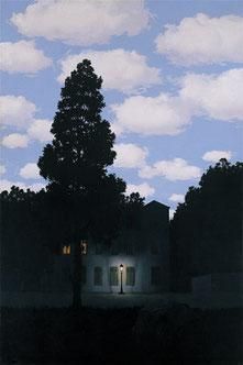マグリット【光の帝国1】 - 手描き 絵画（油絵複製画）販売のアート名画館