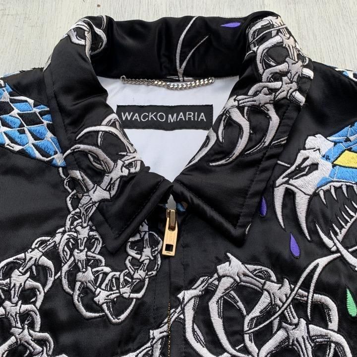 蛇骨図刺繍ベトナムジャケット | ブラック - 富山県砺波市SwanDive