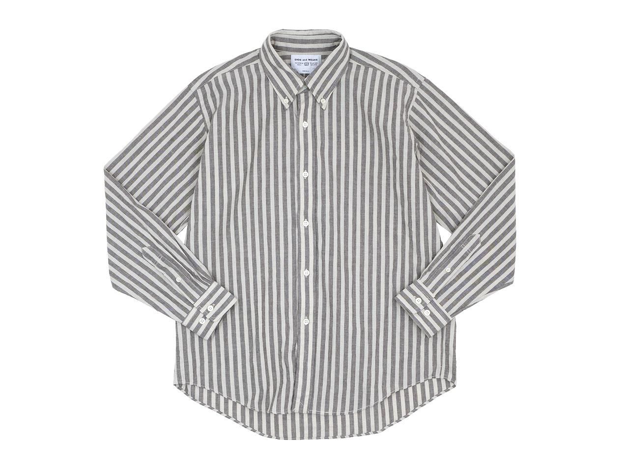 ENDS and MEANS B.D. Shirts BROWN STRIPE ENDS and MEANS通販・取扱い