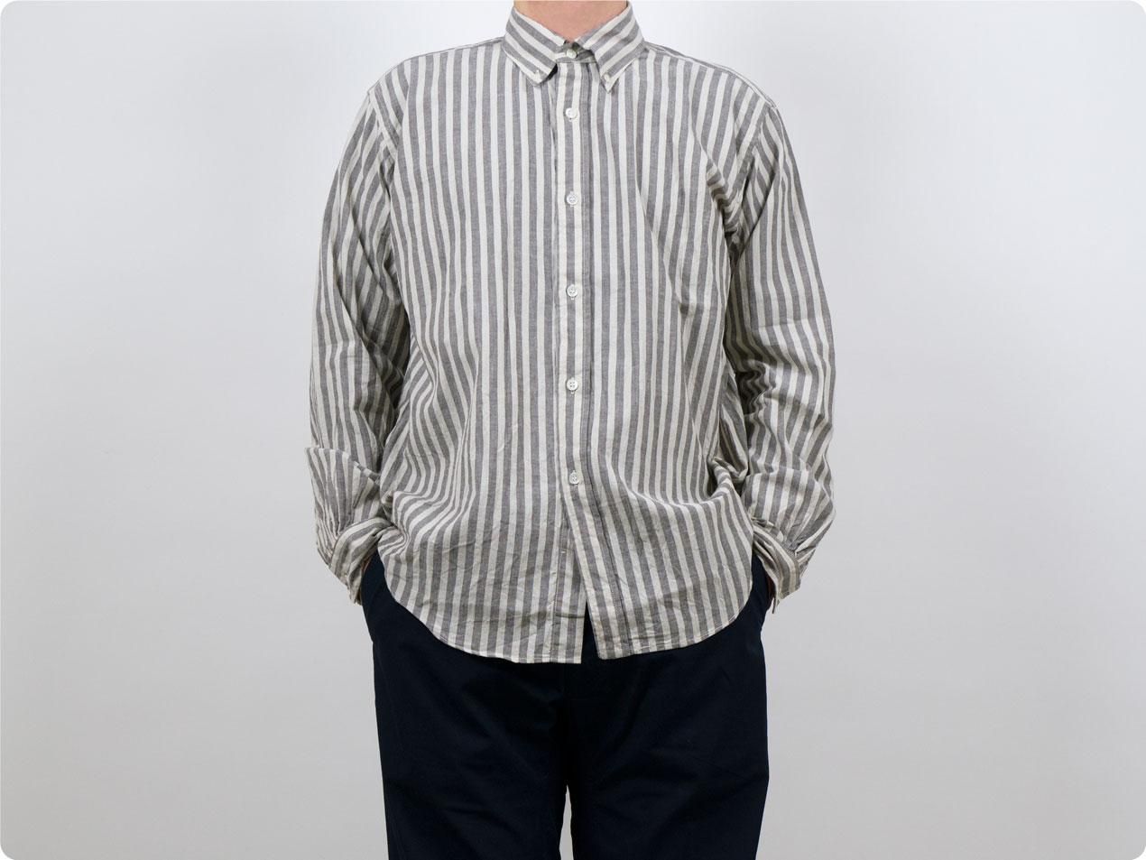 ENDS and MEANS B.D. Shirts BROWN STRIPE ENDS and MEANS通販・取扱い