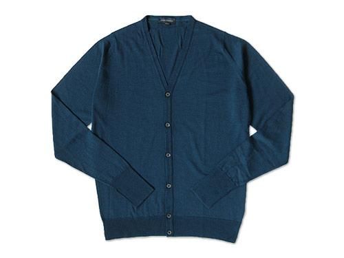 JOHN SMEDLEY Vネックカーディガン Slate Blue JOHN SMEDLEY通販