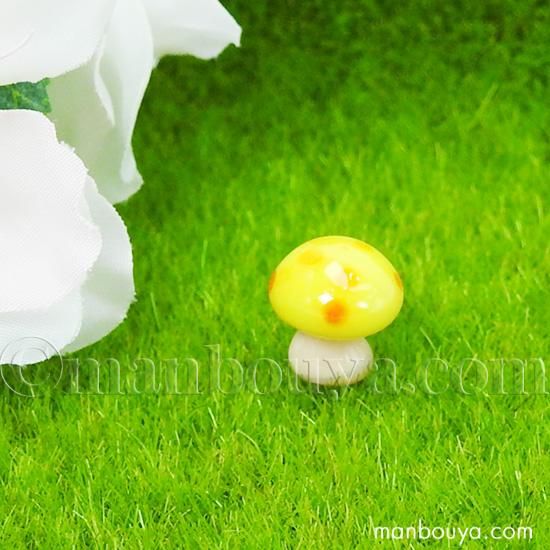 ミニチュア ガラス細工 きのこ 植物 ディスプレイ用品 グラススクエア