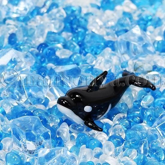 シャチ グッズ ガラス細工 ミニチュア 雑貨 水族館 お土産 フォー
