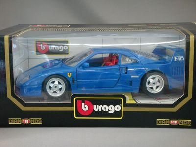1/18 ブラーゴ フェラーリ F40 1987 （ブルー） - ミニカーショップ
