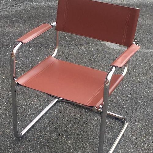 マルト・スタム/No.34カンティレバーアームチェア【レザー・スティール