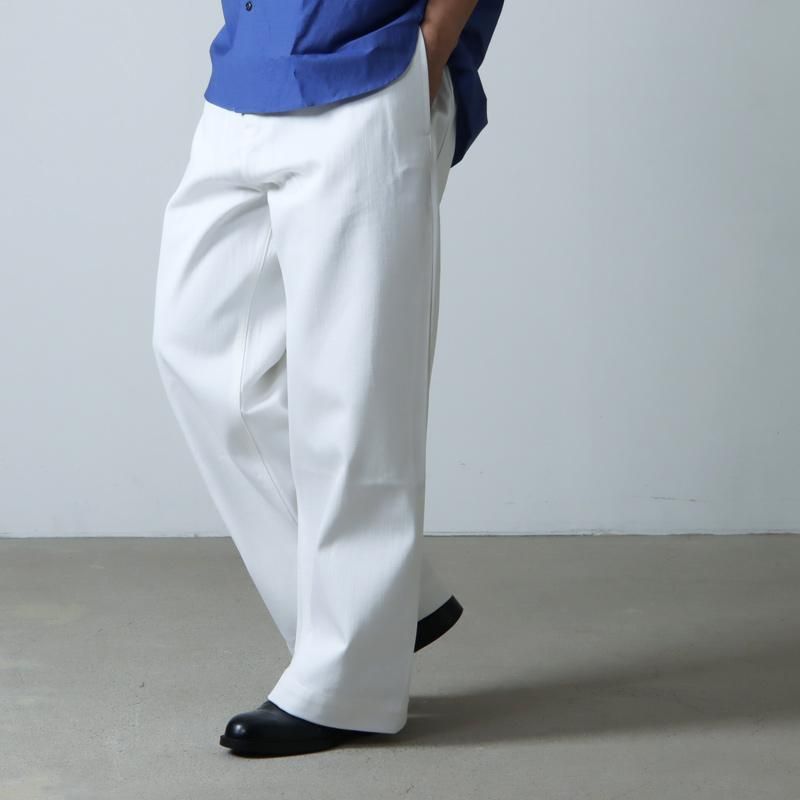 STUDIO NICHOLSON (スタジオニコルソン) PYAD SELVEDGE DENIM OPTIC WHITE