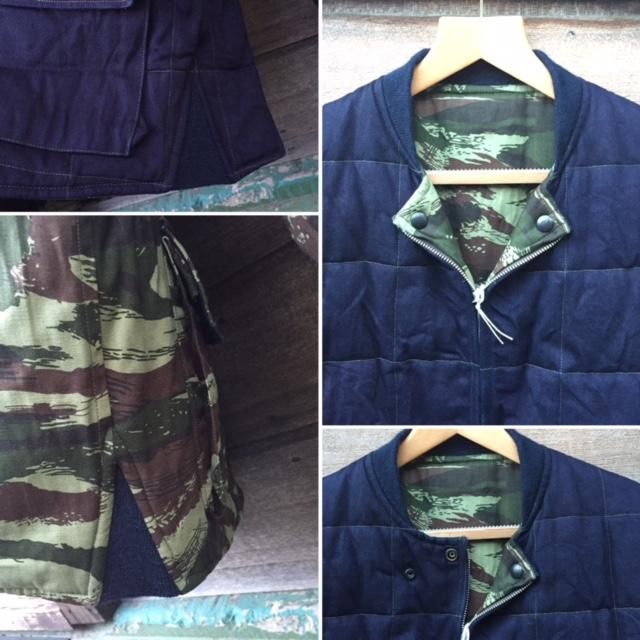 ミスターフリーダム 12.4oz ミッドナイトデニム×カモフラ キルトジャケット