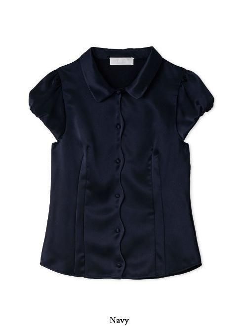 CELFORD (セルフォード)フロントスカラサテンブラウス 26春夏予約