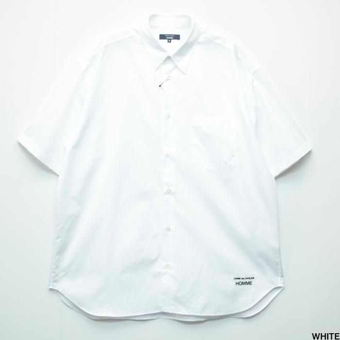 COMME des GARCONS HOMME コムデギャルソン オム 綿ブロードS/Sシャツ
