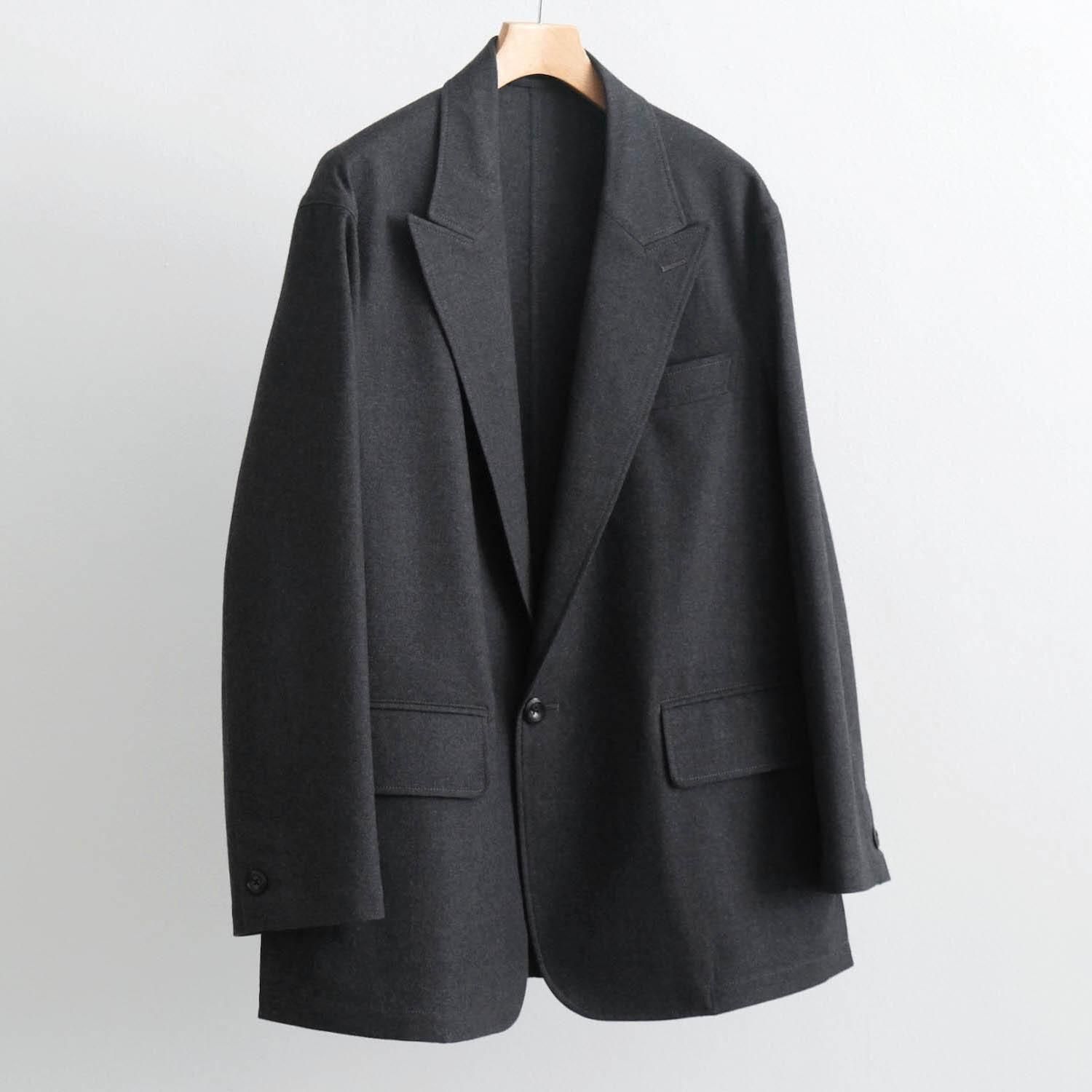 2/54 COLLEGE FLANNEL THE PEAKED LAPEL EASY JACKET [CHARCOAL GRAY