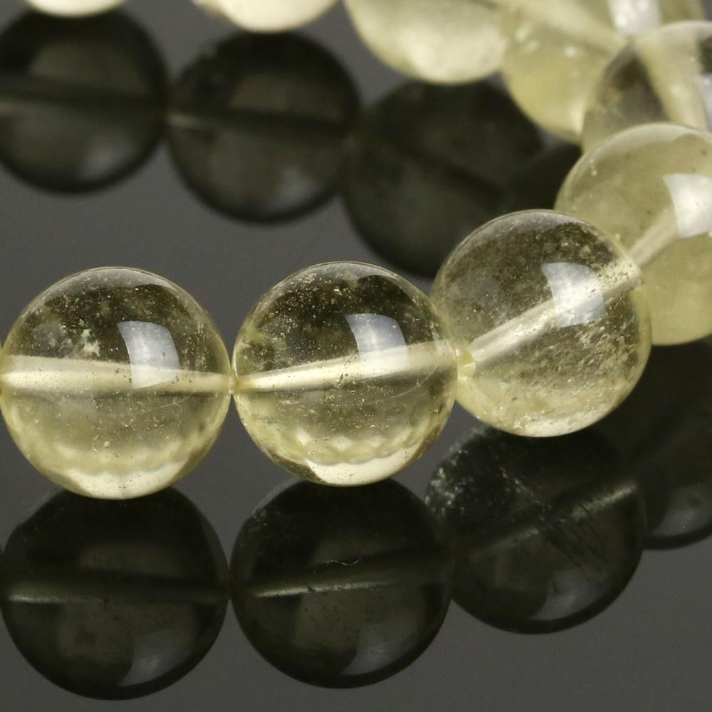 プレミアム] リビアングラスブレスレット 12.8-13.9mm玉 #3384