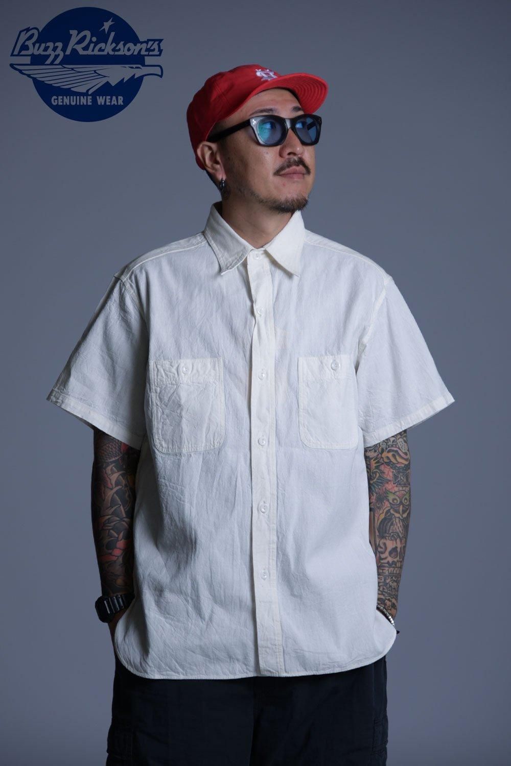 バズリクソンズ(BUZZ RICKSON'S) シャンブレーワークシャツ WHITE