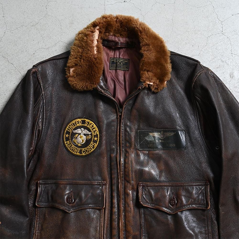 WW2 U.S.NAVY AN-J-3A FLIGHT JACKET WITH PATCH（'44/ARNOFF MFG/SZ
