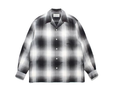 WACKO MARIA (ワコマリア) OMBRE CHECK OPEN COLLAR SHIRT L/S