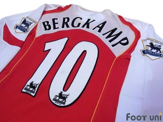 アーセナル/04-05/H #10 ベルカンプ プレミアパッチ付 長袖 - USED