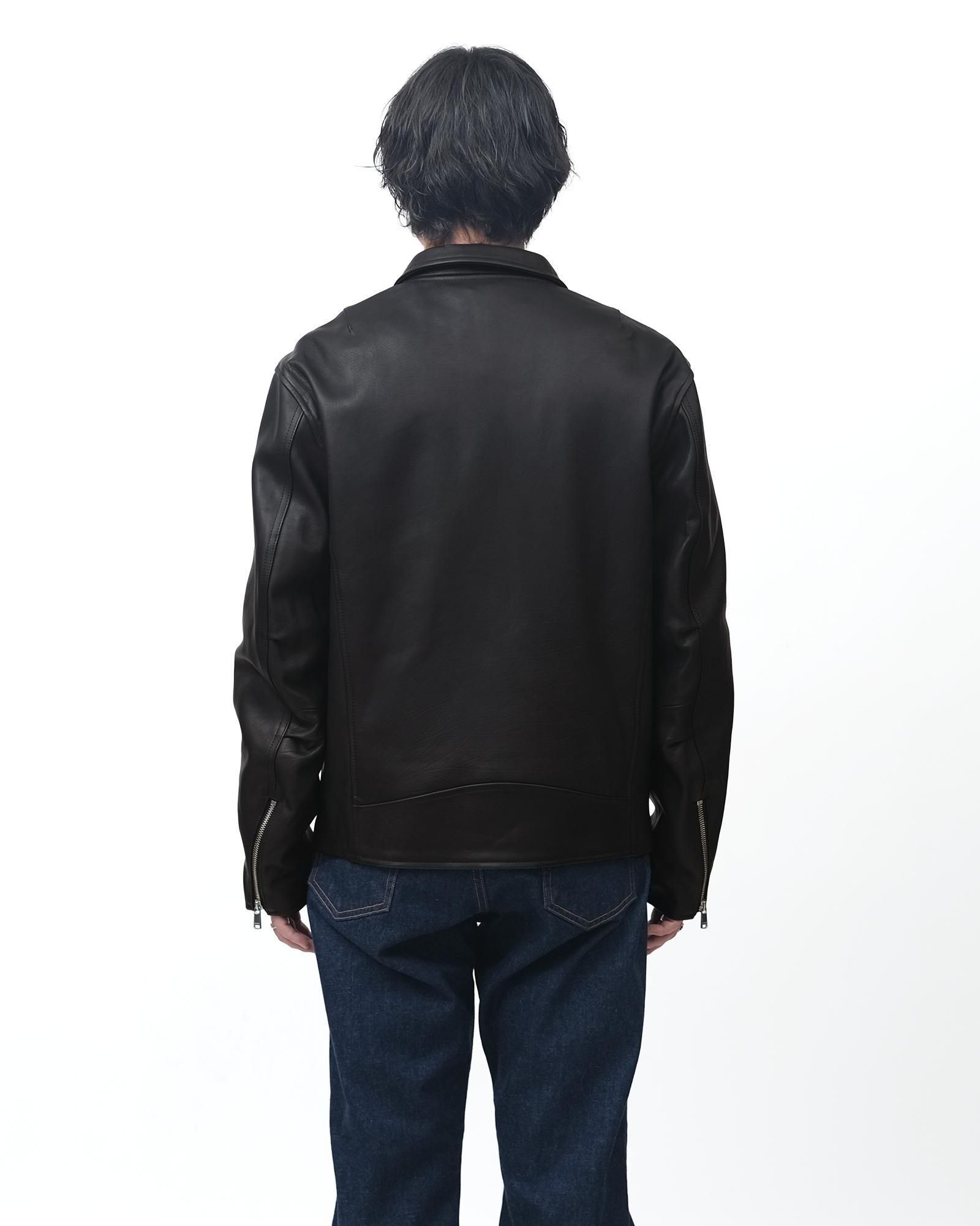 nonnative RIDER BLOUSON COW LEATHER WITH WINDSTOPPER® #BLACK [NN