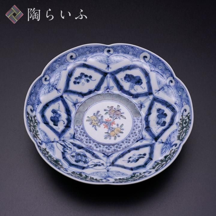 宮内庁御用窯 菊型中皿 色絵割取祥瑞/山本長左 | 藍古九谷を現代に再現