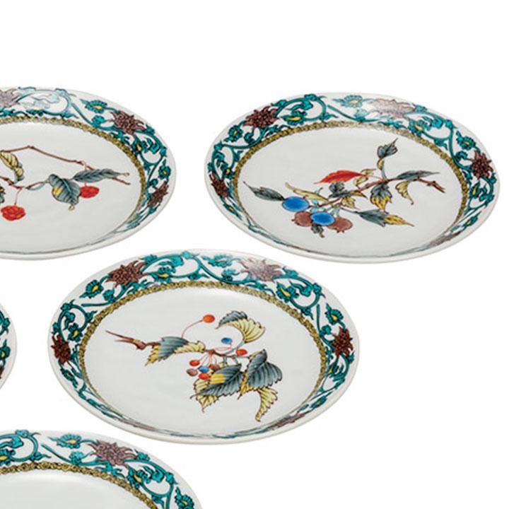 5.5号皿揃 山の幸絵変り