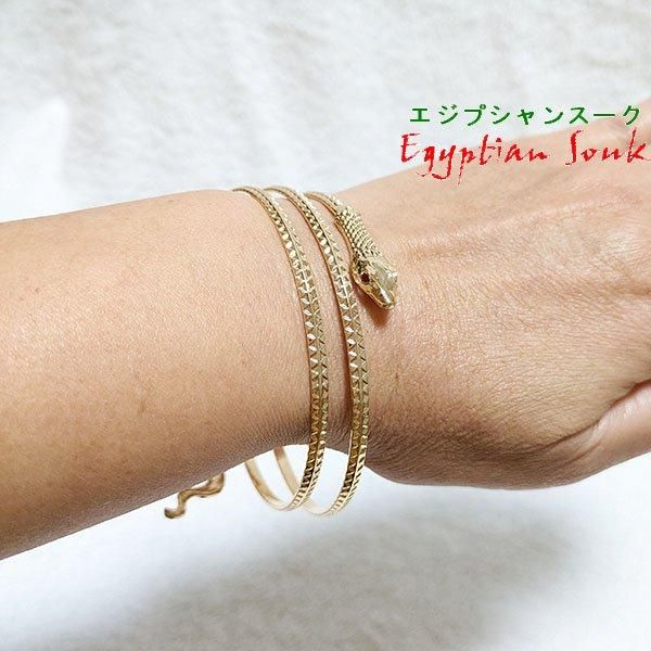 クレオパトラ スネーク ブレスレット | 贈り物にも最適 - エジプシャン