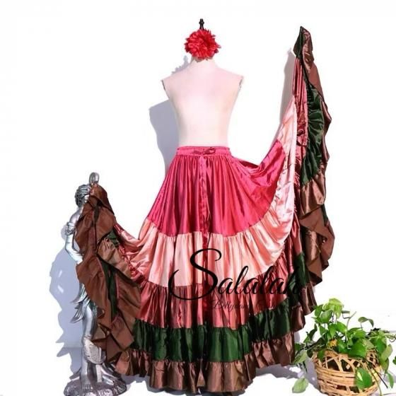 25ヤードジプシースカート サテン5色デザイン lw2550 - ベリーダンス