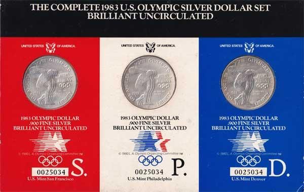 ロサンゼルスオリンピック記念1ドル銀貨セット|コレクターズショップ