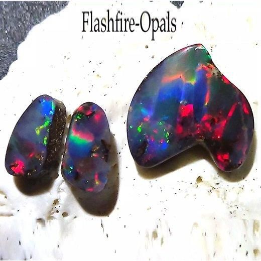 ボルダーオパール 3コセット 15.2ct - オパール専門店 Flashfire-Opals