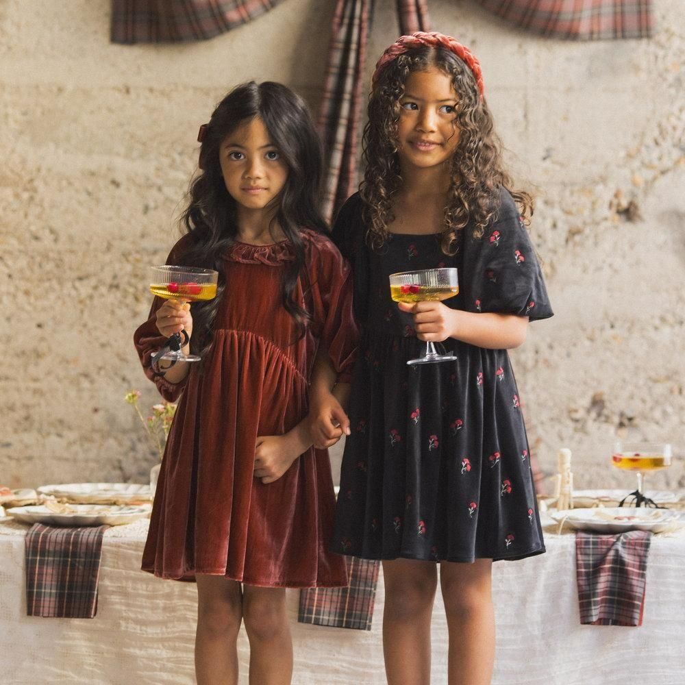 NORALEE キッズドレス / Nina Dress Velvet Floral - cuccu