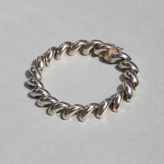 VINTAGE フランス SteSR ミネルバホールマーク シルバーリンクブレスレット